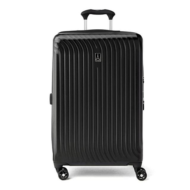 Travelpro Maxlite Air Hardside Expandable Luggage, 8 Spinner Wheels, Lightweight Hard Shell Polycarbonate, Black, Checked-Medium 25-Inch