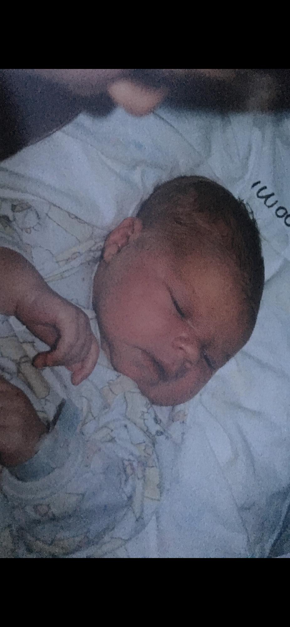 Rebecca the day she was born