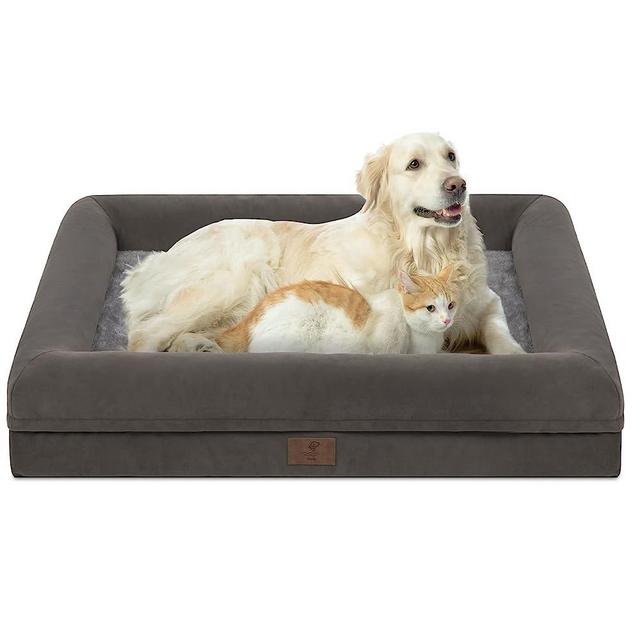 Yiruka Dog Beds for Extra Large Dogs, Orthopedic Dog Bed, Washable Dog Bed with [Removable Bolster], Waterproof Dog Bed with Nonskid Bottom, Pet Bed, XL Dog Bed