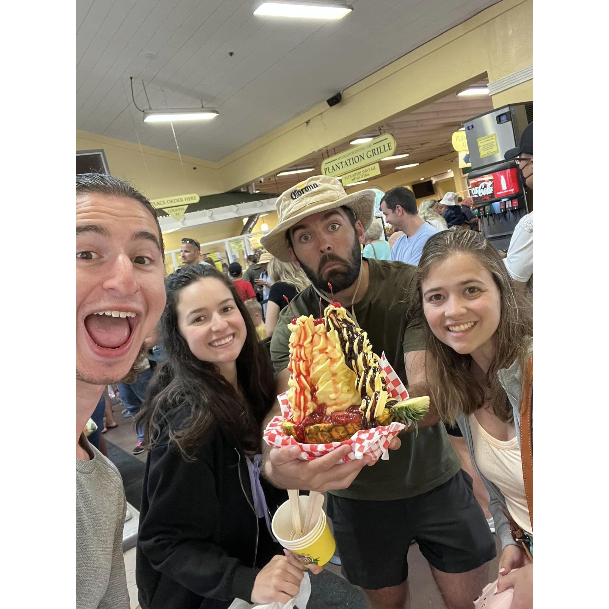 Dole Plantation on Oahu - yes, we finished the sundae!