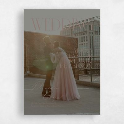 Brown Wedding Invitation - Cleveland Photo