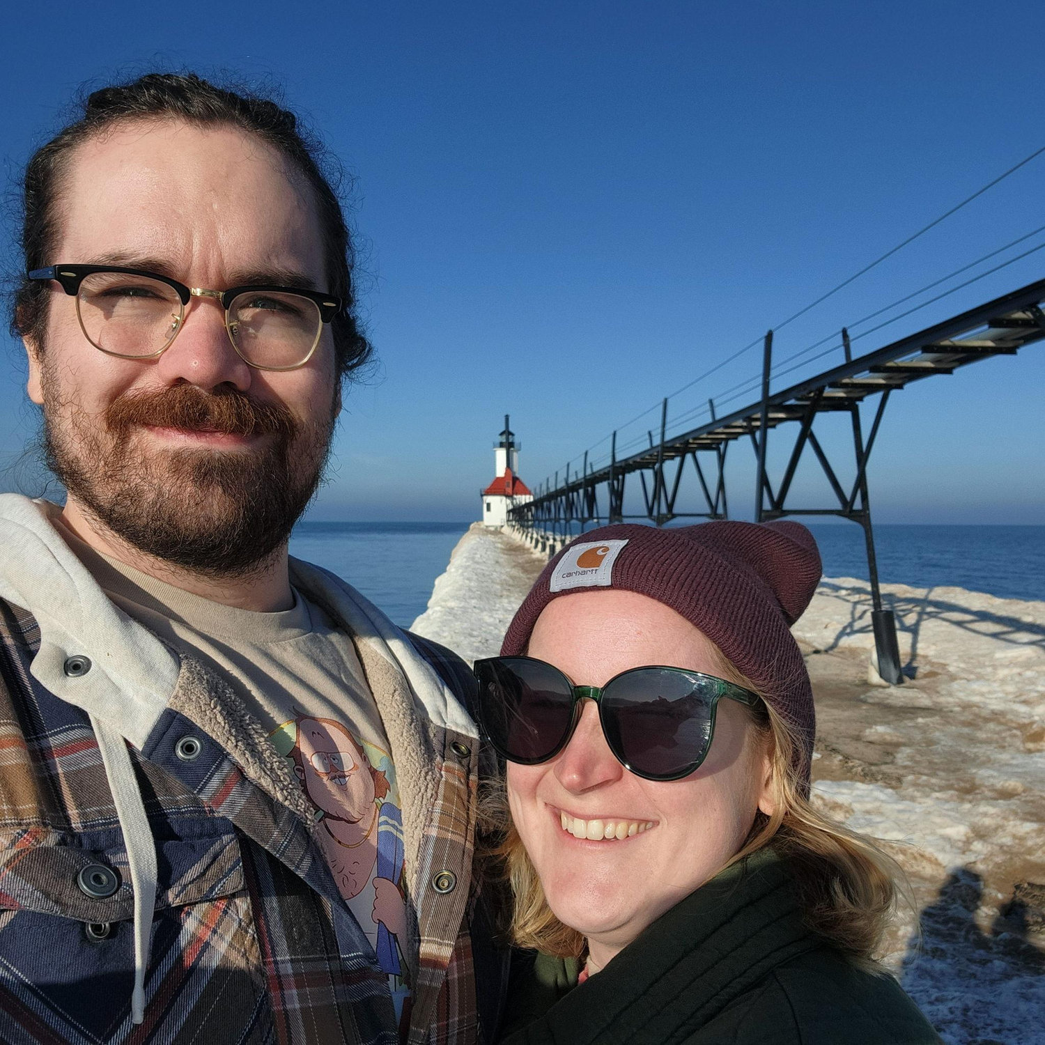 Taking James to St. Joe for the first time! Hopefully it will be warmer at the wedding :)