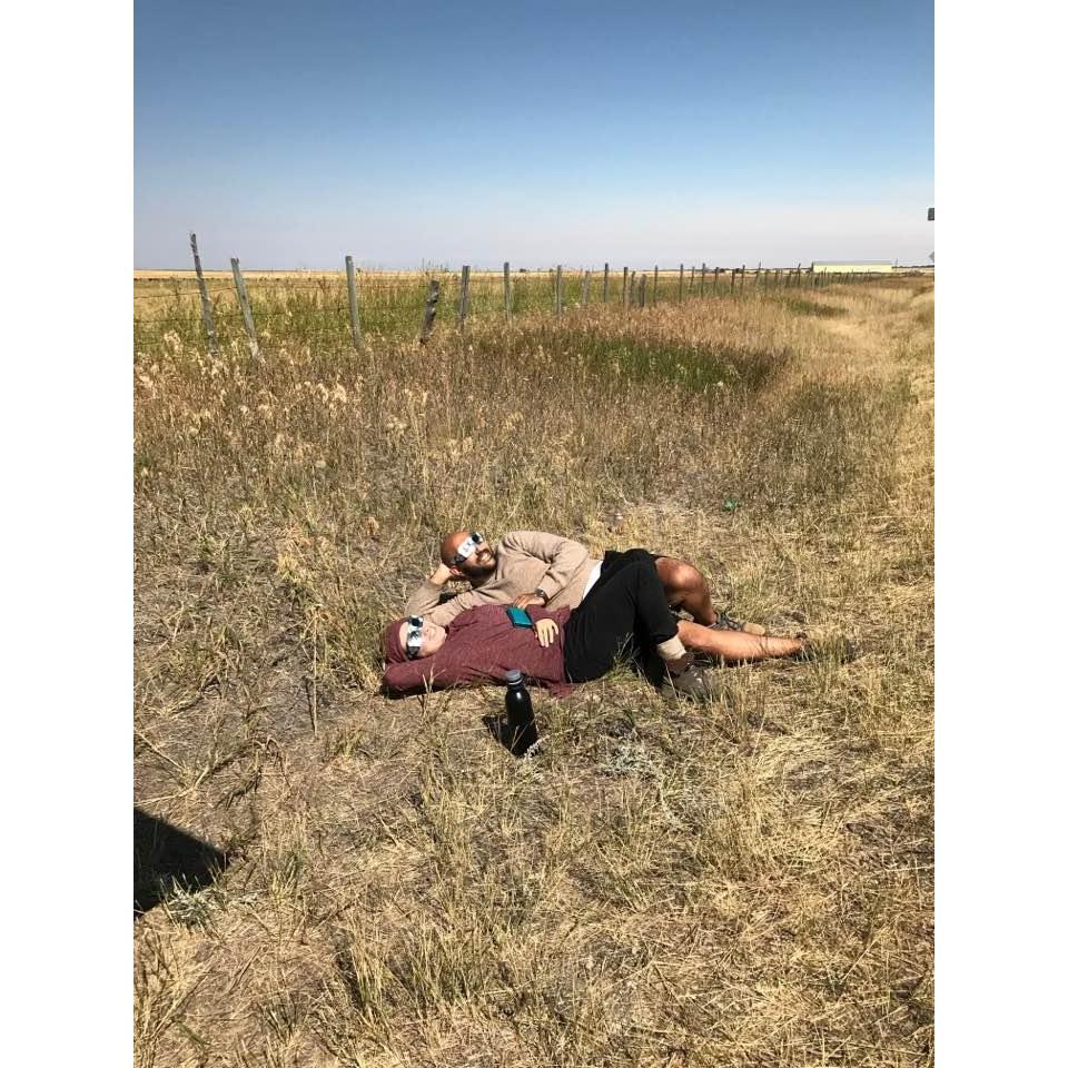 Watching the solar eclipse in  Wyoming