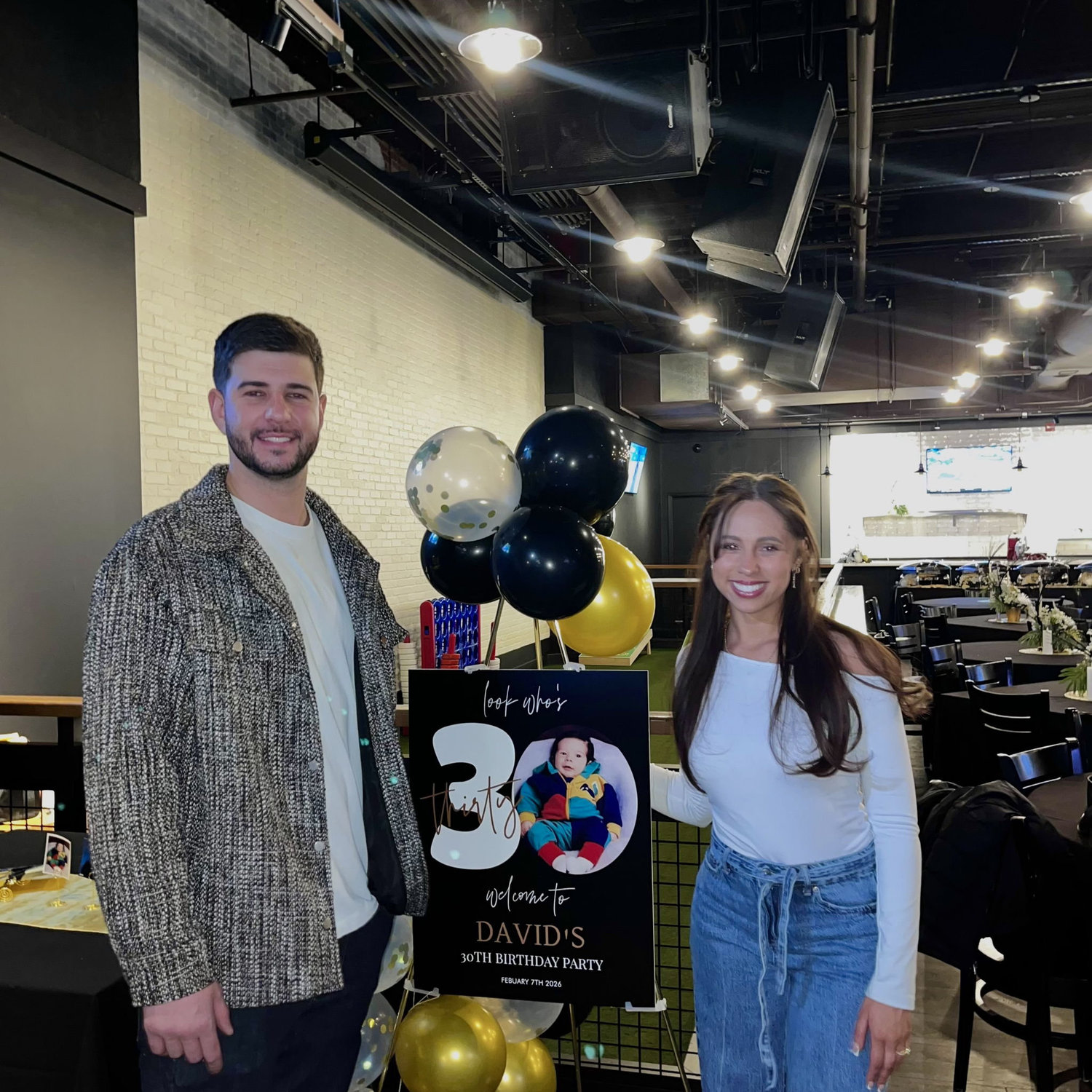 David's surprise 30th
