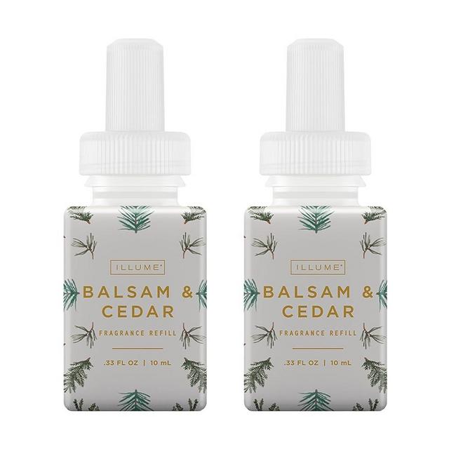 Pura and Illume - Fragrance for Smart Home Air Diffusers - Room Freshener - Aromatherapy Scents for Bedrooms & Living Rooms - Odor Eliminator - 2 Pack - Balsam & Cedar