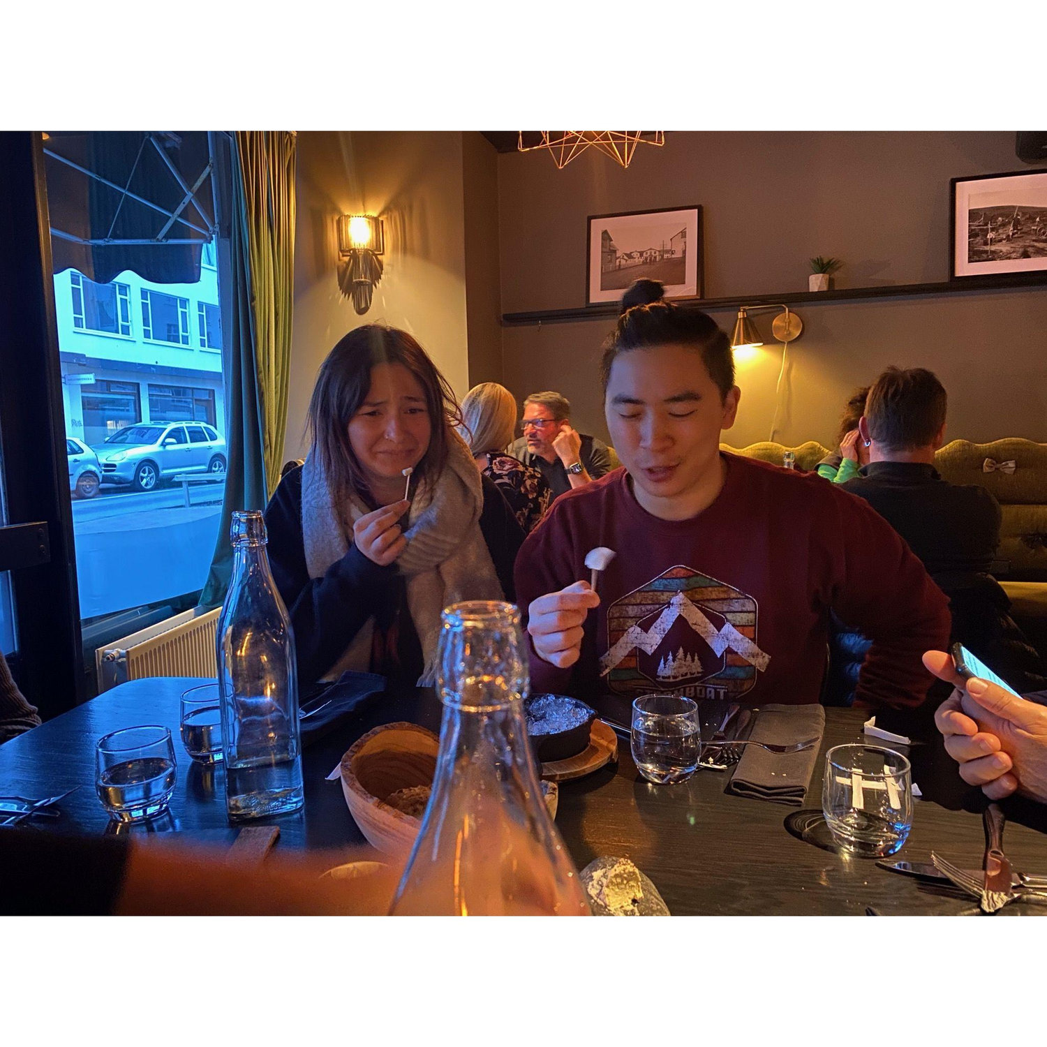 We were the only one's to try fermented shark...