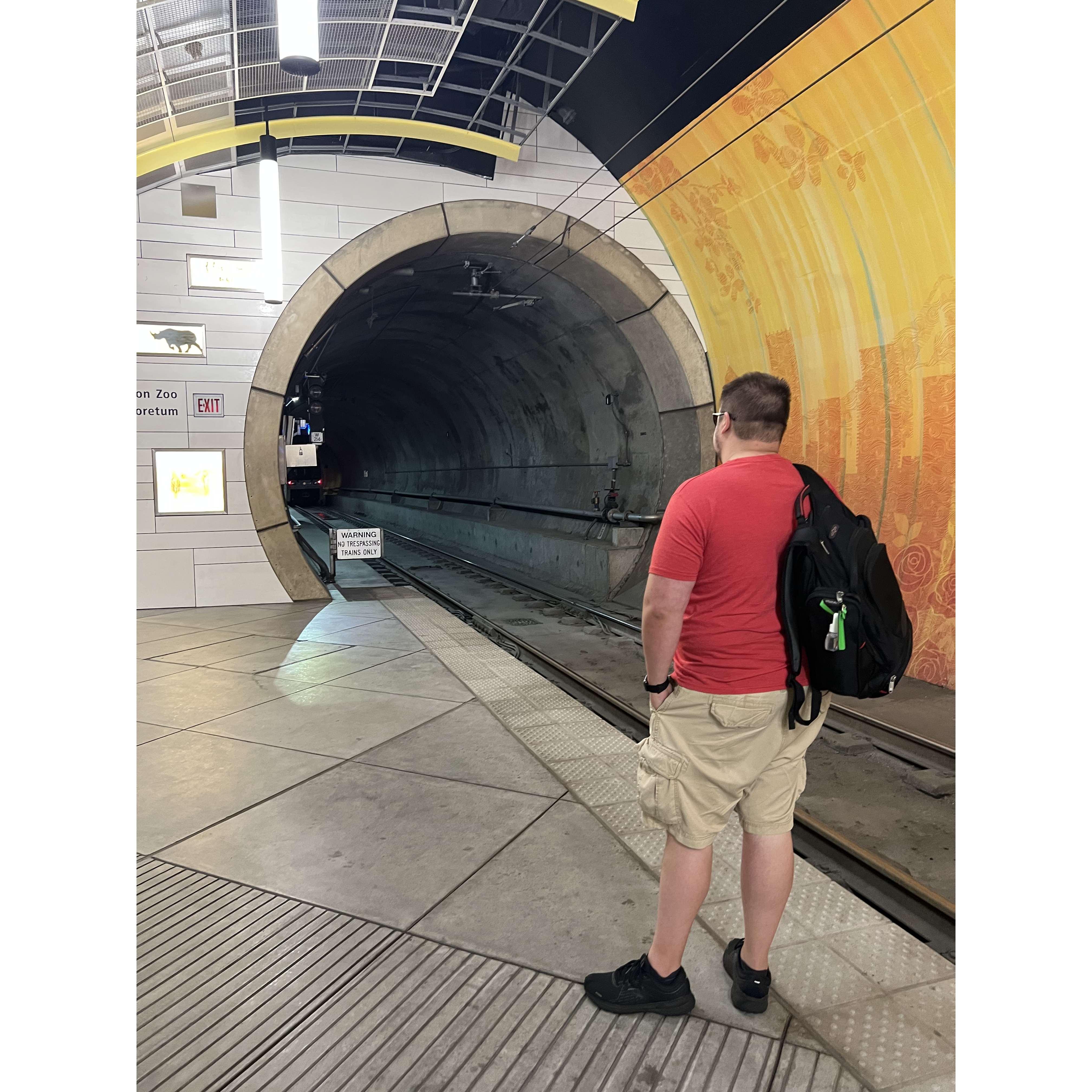 Waiting for the Train in Portland
