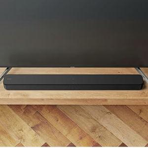 Sony S100F 2.0ch Soundbar with Bass Reflex Speaker, Integrated Tweeter and Bluetooth, (HTS100F), easy setup, compact, home office use with clear sound black