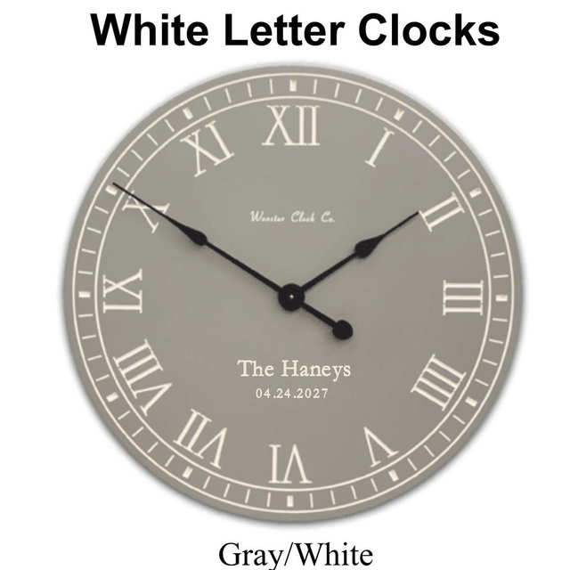 Engraved clock