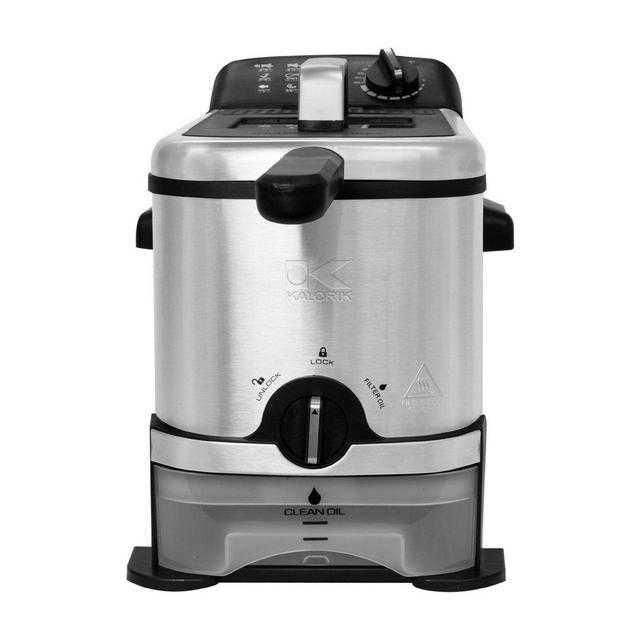 Kalorik® 3.2 Quart Deep Fryer with Oil Filtration, Stainless Steel