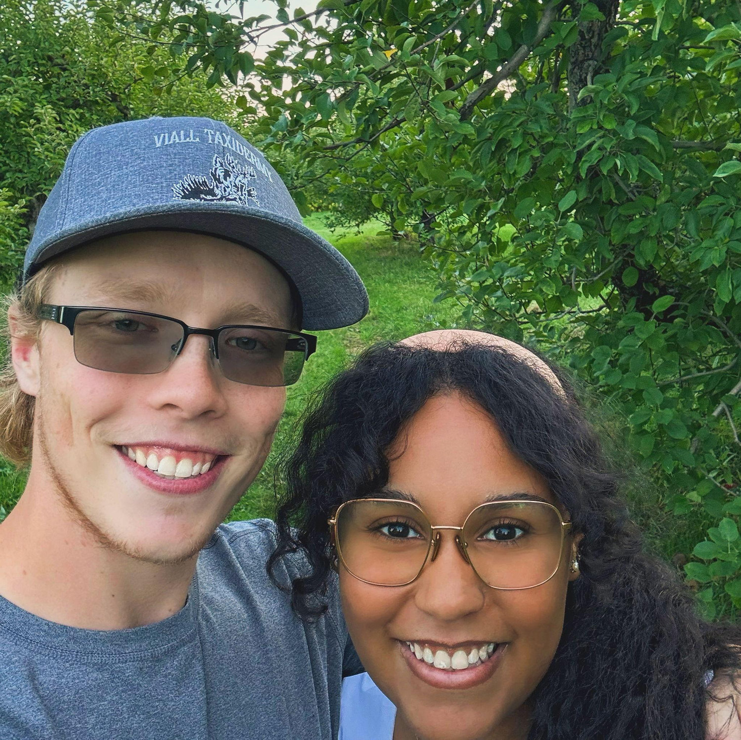 Apple picking at Nick's regular orchard! There may or may not have been a surprise kiss after this picture was taken...