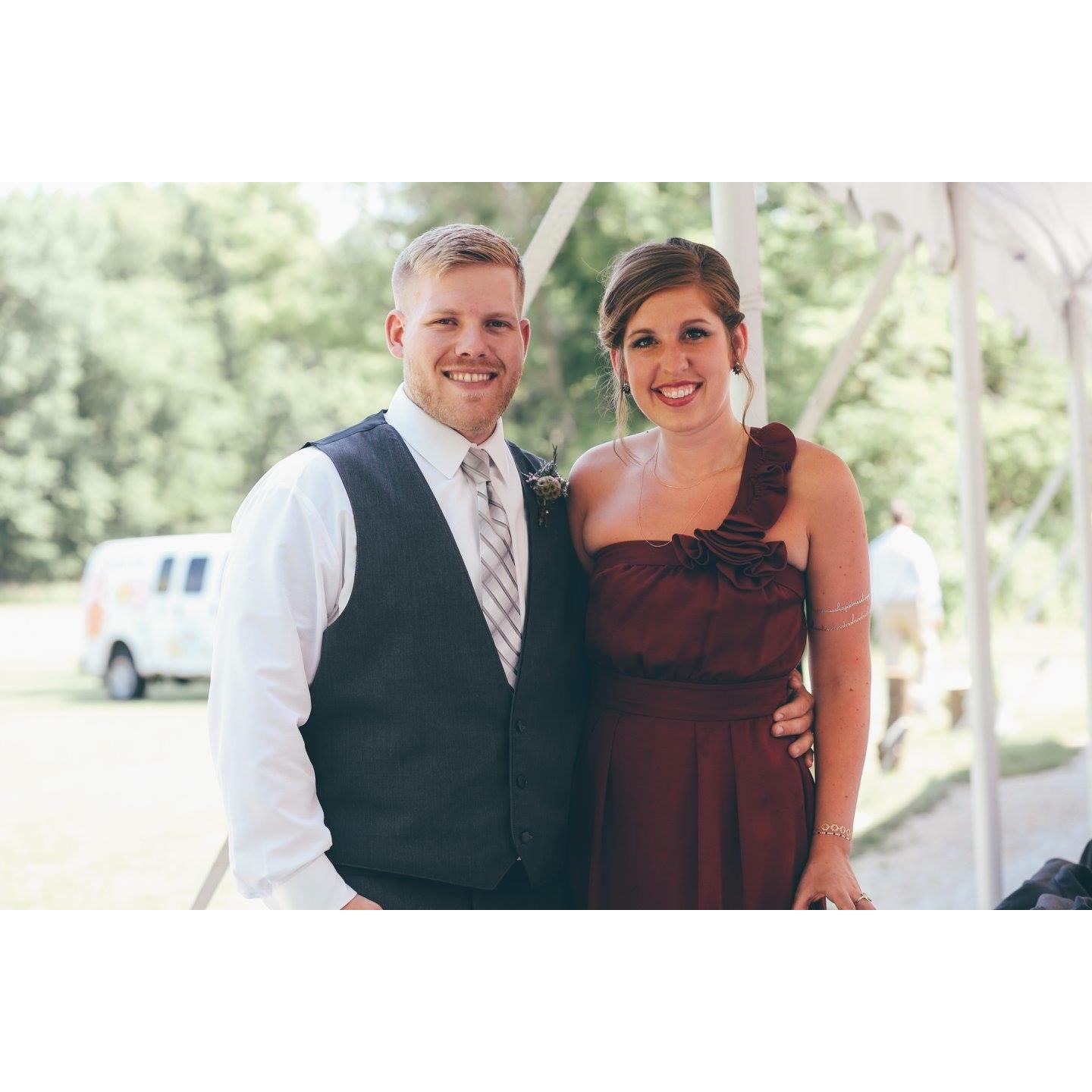 At his sister, Ali's, wedding. June 2016