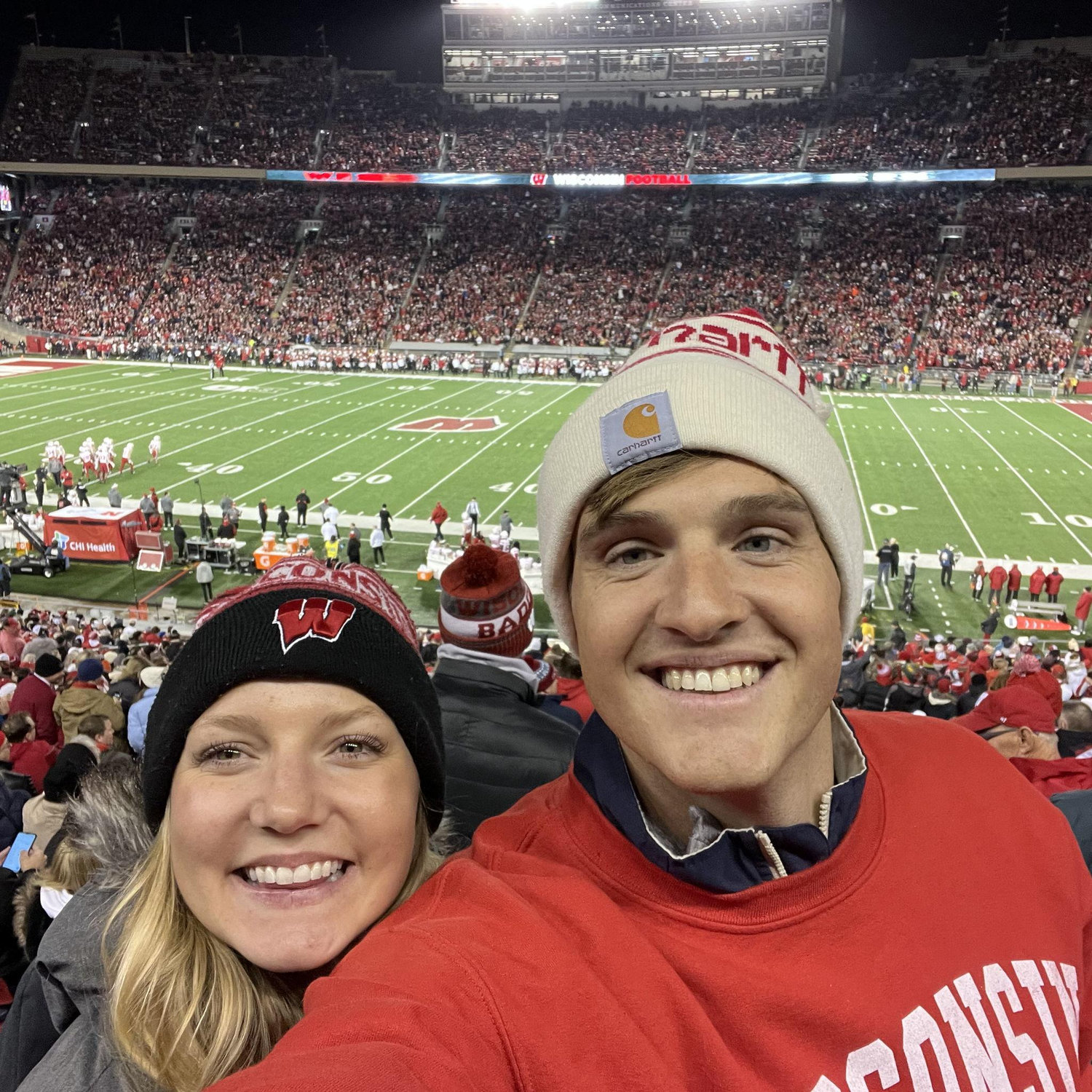 Kelsey’s first Badger game in October 2023