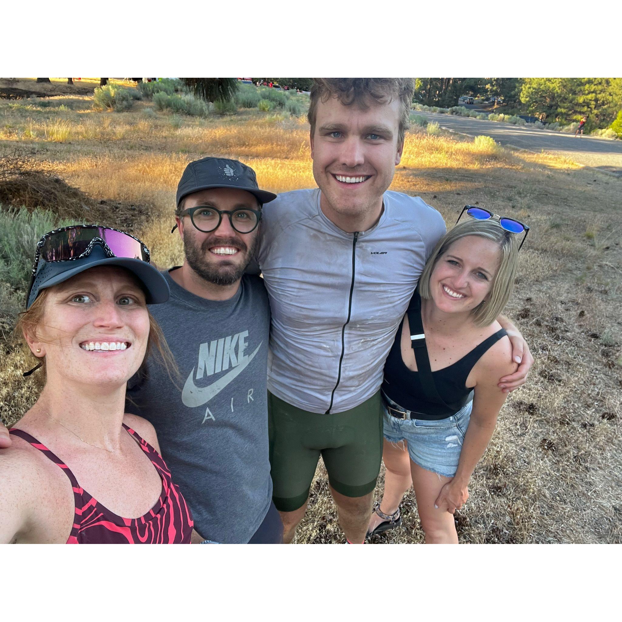 Bend, Oregon with our officiant and his fiancee! -July 2023