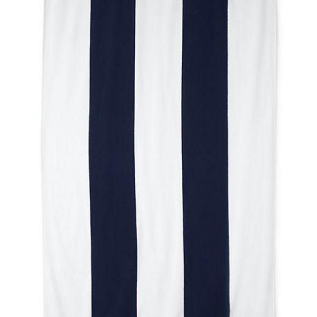 Vertical Rugby Stripe Beach Towel