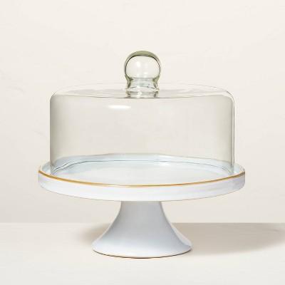 Stoneware & Glass Covered Cake Stand - Hearth & Hand™ with Magnolia