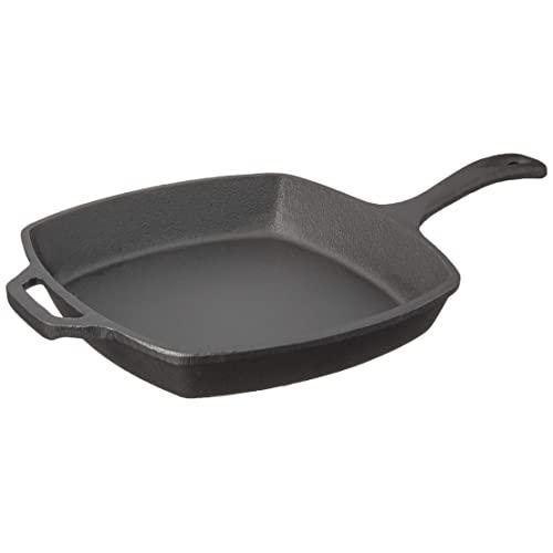 Jim Beam 10.5 Pre Seasoned Cast Iron Skillet for Grill, Gas, Oven,  Electric, Induction and Glass, Black