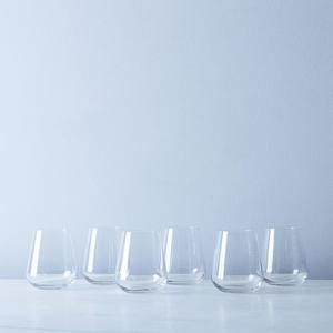 Italian Stemless Wine Glasses (Set of 6)