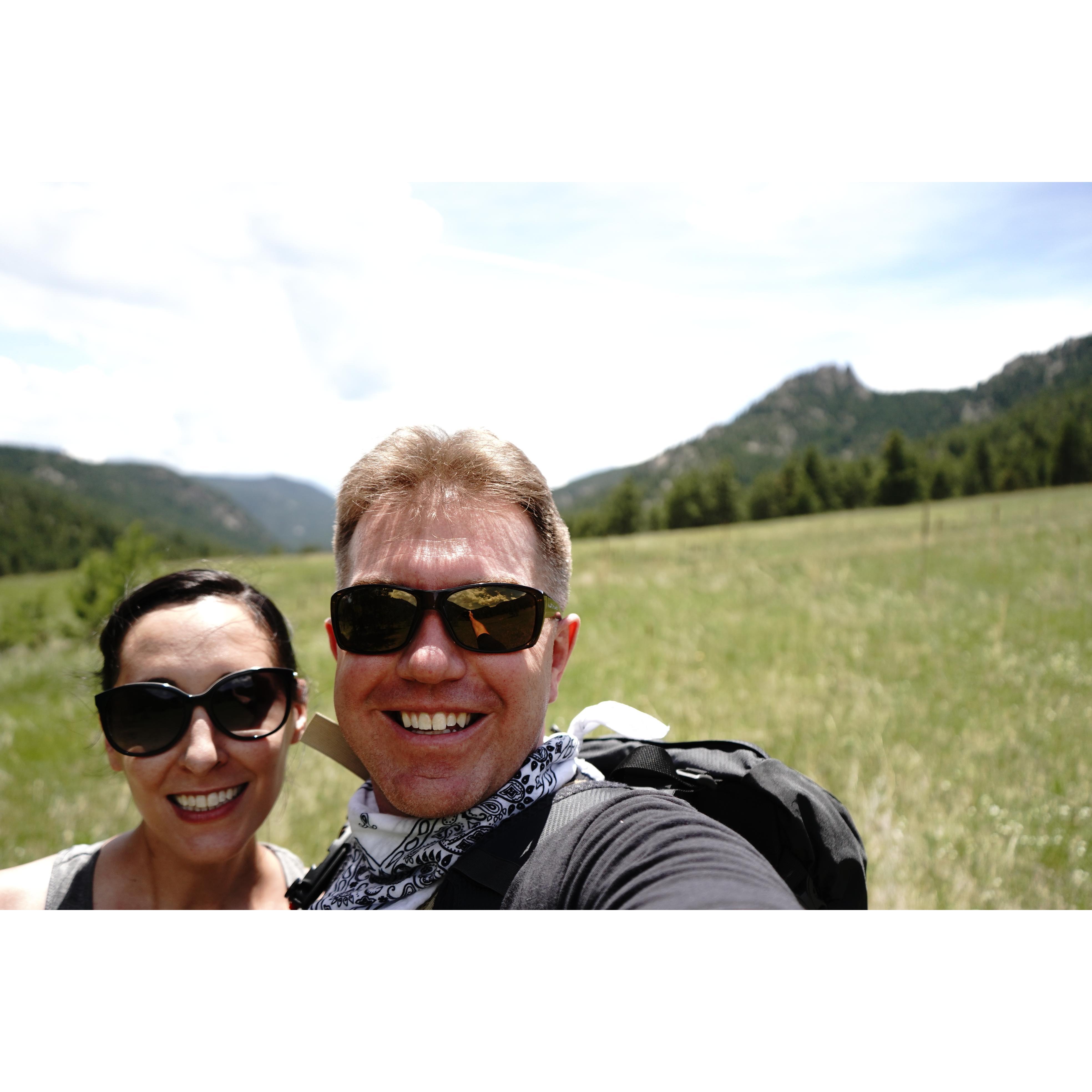 On one of our first hikes- which was literally Erica's second hike in 10 years in Colorado.
