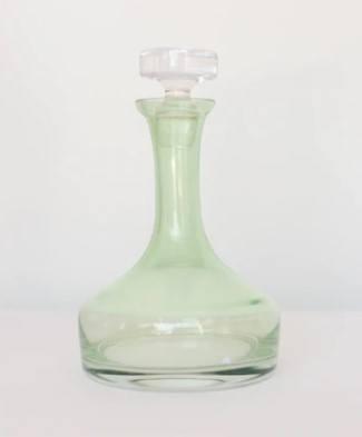 Estelle Colored Glass Vogue Decanter- Mint Green