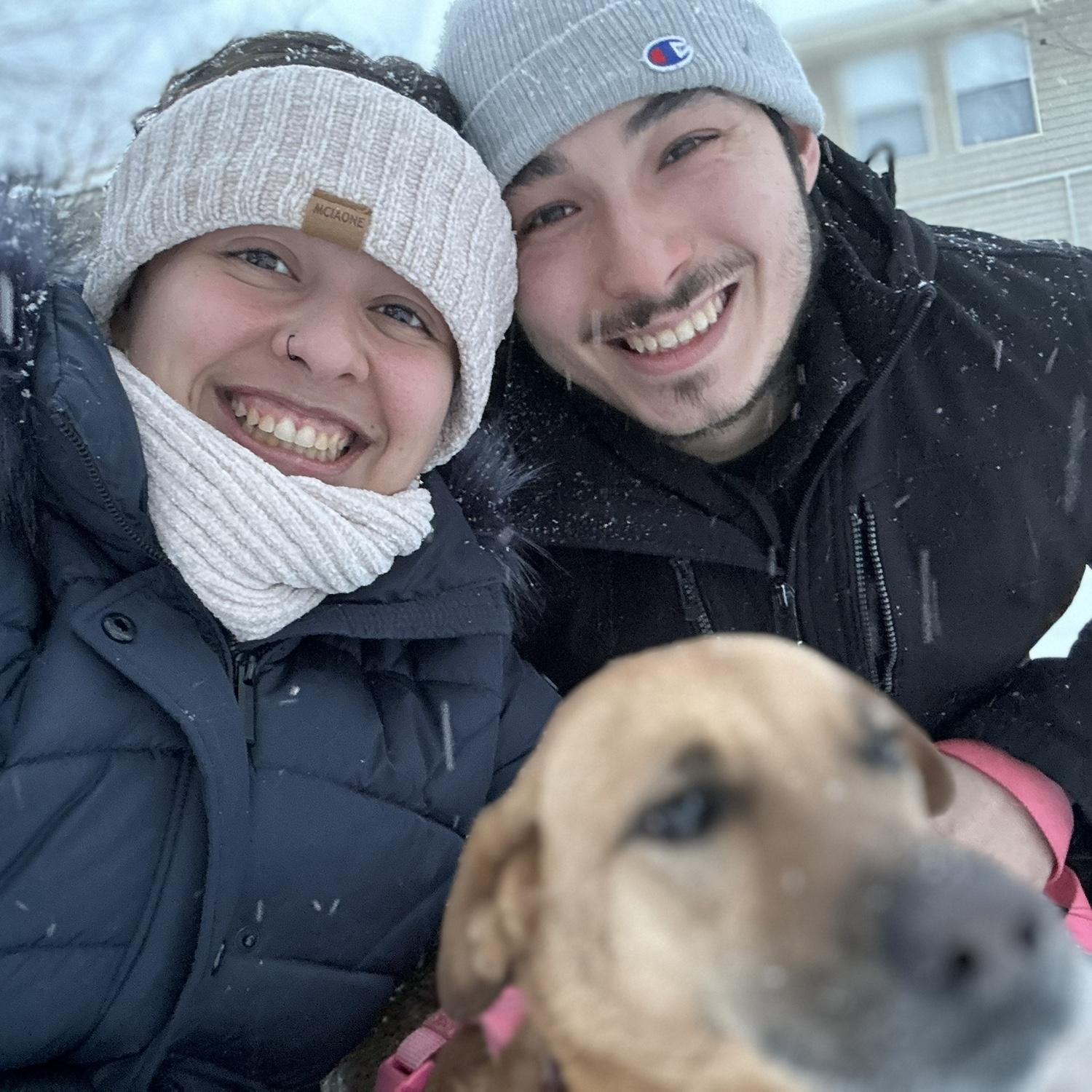 First snow day with Pixie