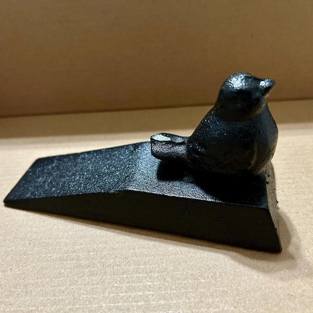 Little Bird Wedge Door Stop cast iron