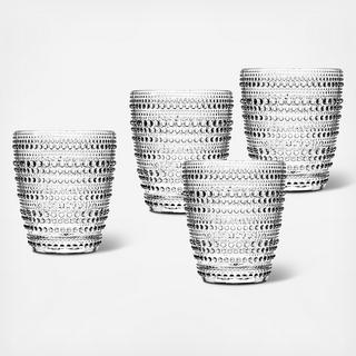 Lumina Non-leaded Crystal Double Old Fashioned Glass, Set of 4