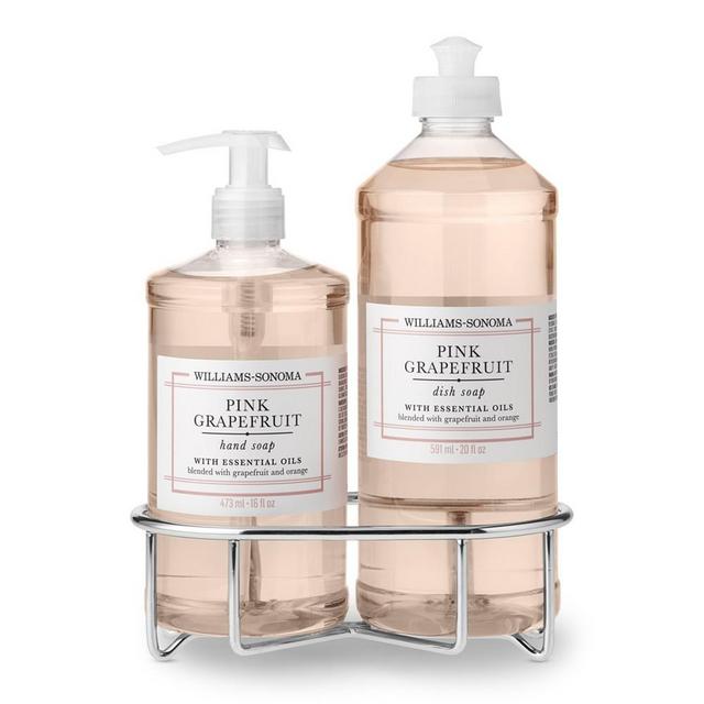 Williams Sonoma Pink Grapefruit Soap & Dish Soap, Classic 3-Piece Set