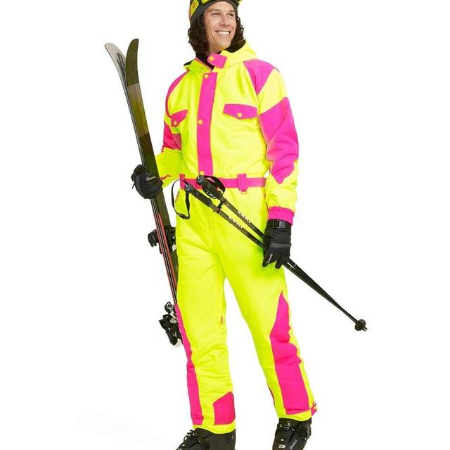 Tipsy Elves Retro Snow Suits for Men - Loud Men's Ski Suits - Warm One Piece for Winter