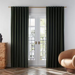Organic Cotton Sateen Blackout Window Curtain Panel