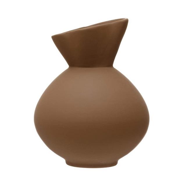 Bloomingville Stoneware Latex Glaze, Brown Vase