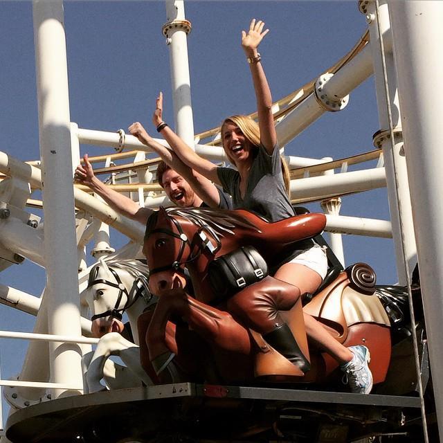 After Adie and her friend, Caitlin, biked from NYC to Coney Island, Ryan and Adie enjoyed the coasters