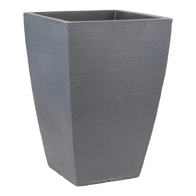 Tusco Products MSQT23SL Modern Square Garden Planter, 23-Inch, Slate