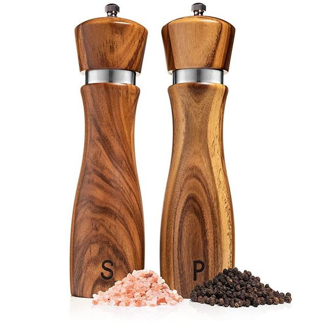  Decorative Black Pepper Grinder, Refillable Turkish Spice Mill  with Adjustable Coarseness, Manual Pepper Mill with Handle, Spice Grinder  Metal with Hand Crank, Bright Silver: Home & Kitchen