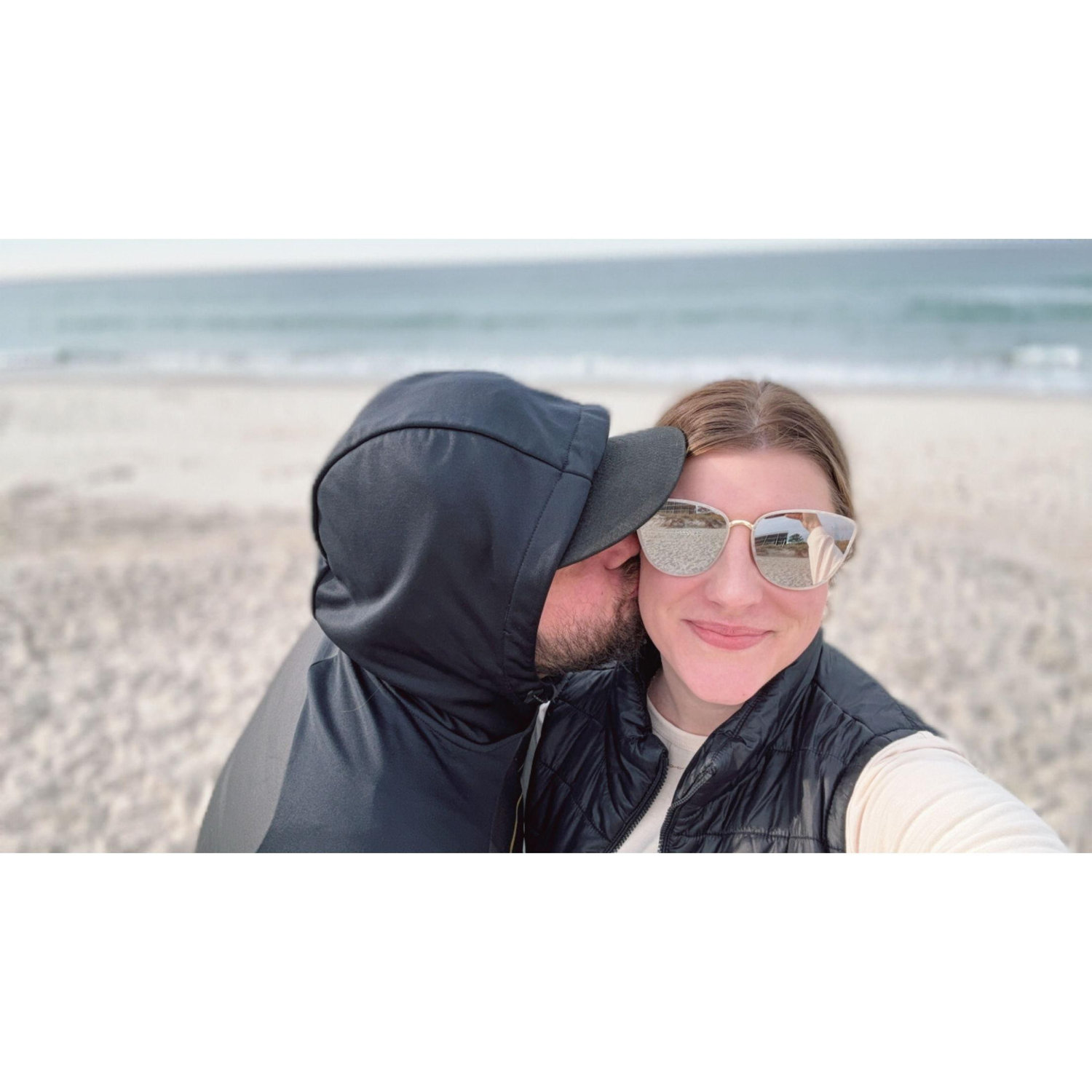 I have to see the beach every time, even if it's cold. Cj is always supportive of it.