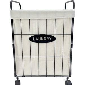Black Wire Hamper with Wheels