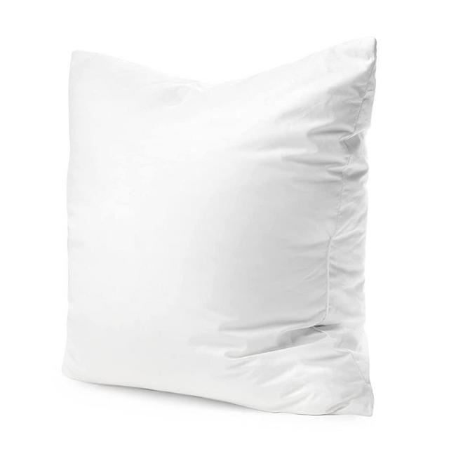 18x18 White Goose Down and Feather Fill 25/75 Decorative Throw Pillow Insert - Square Designer Pillows - Fluffy Euro Pillow Cushion Insert for Bed and Couch- Made in USA - Continental Bedding