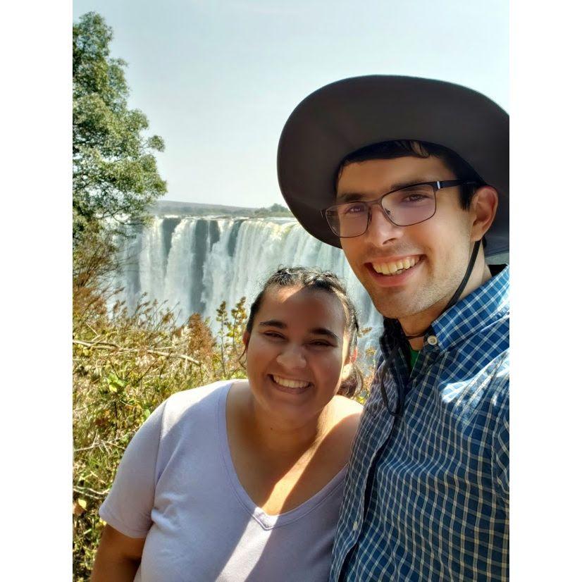 Taken before either knew what was to become. This is at Victoria Falls, Zimbabwe!