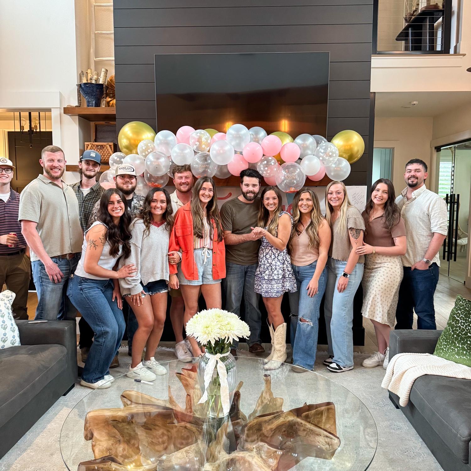 May 26, 2025-- surprise engagement party for the couple by sweet friends and family!