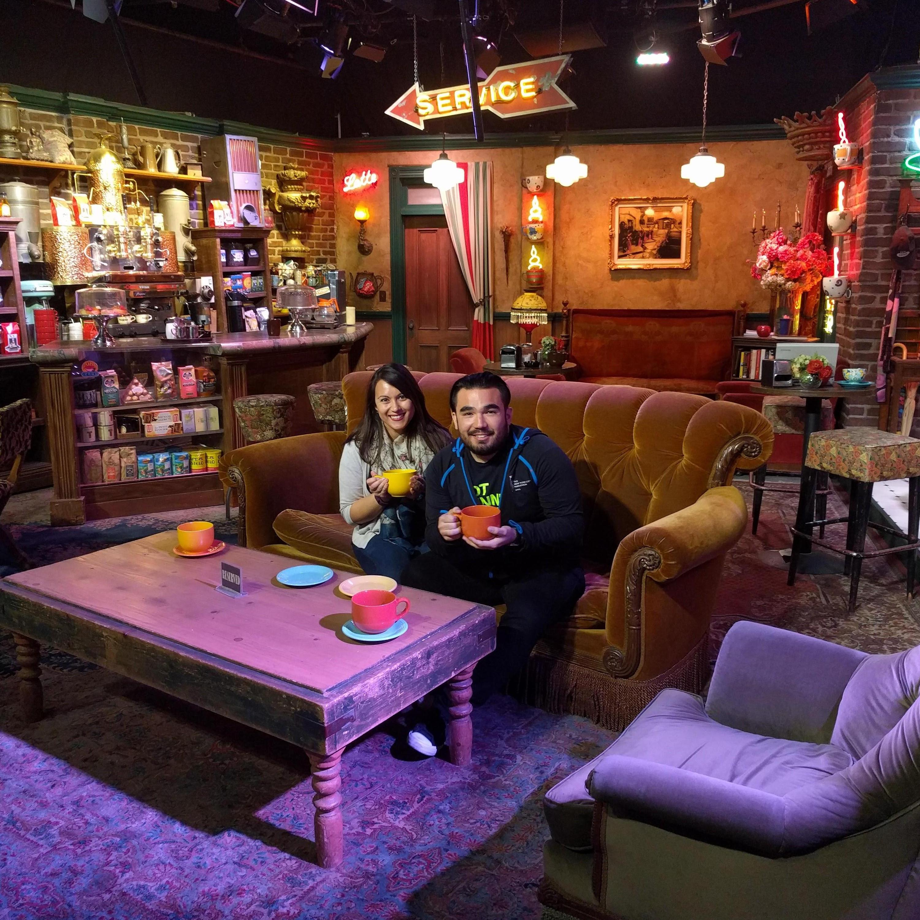 On the Friends set in 2017. Friends is one of our favorite shows.