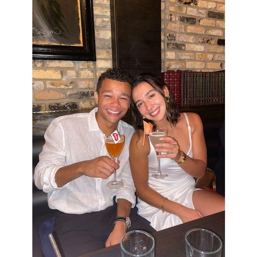 Our engagement party in Austin!