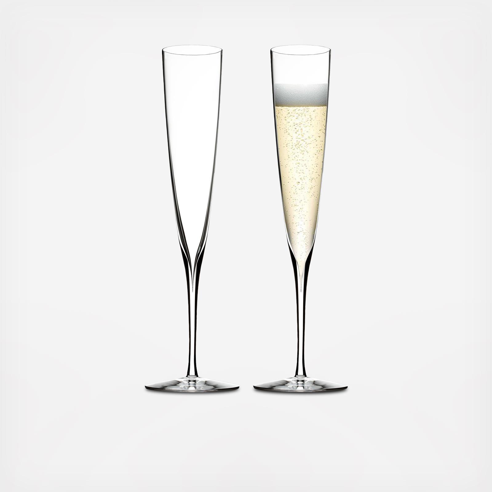 trumpet champagne glasses
