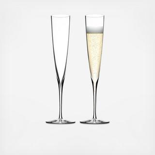 Elegance Champagne Trumpet Flute, Set of 2