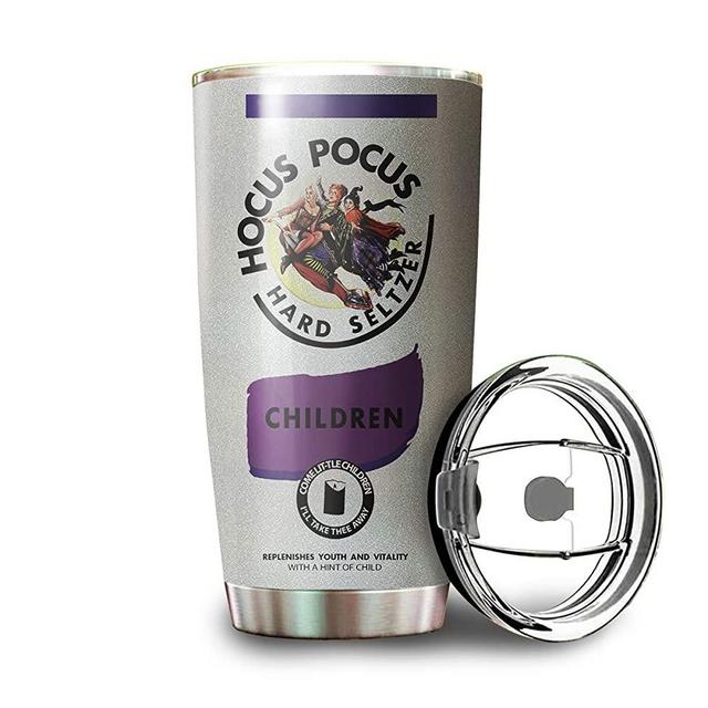 Hocus Pocus Seltzer Halloween Glitter Tumbler Mug White Coffee Mug Tumbler Cup 20oz