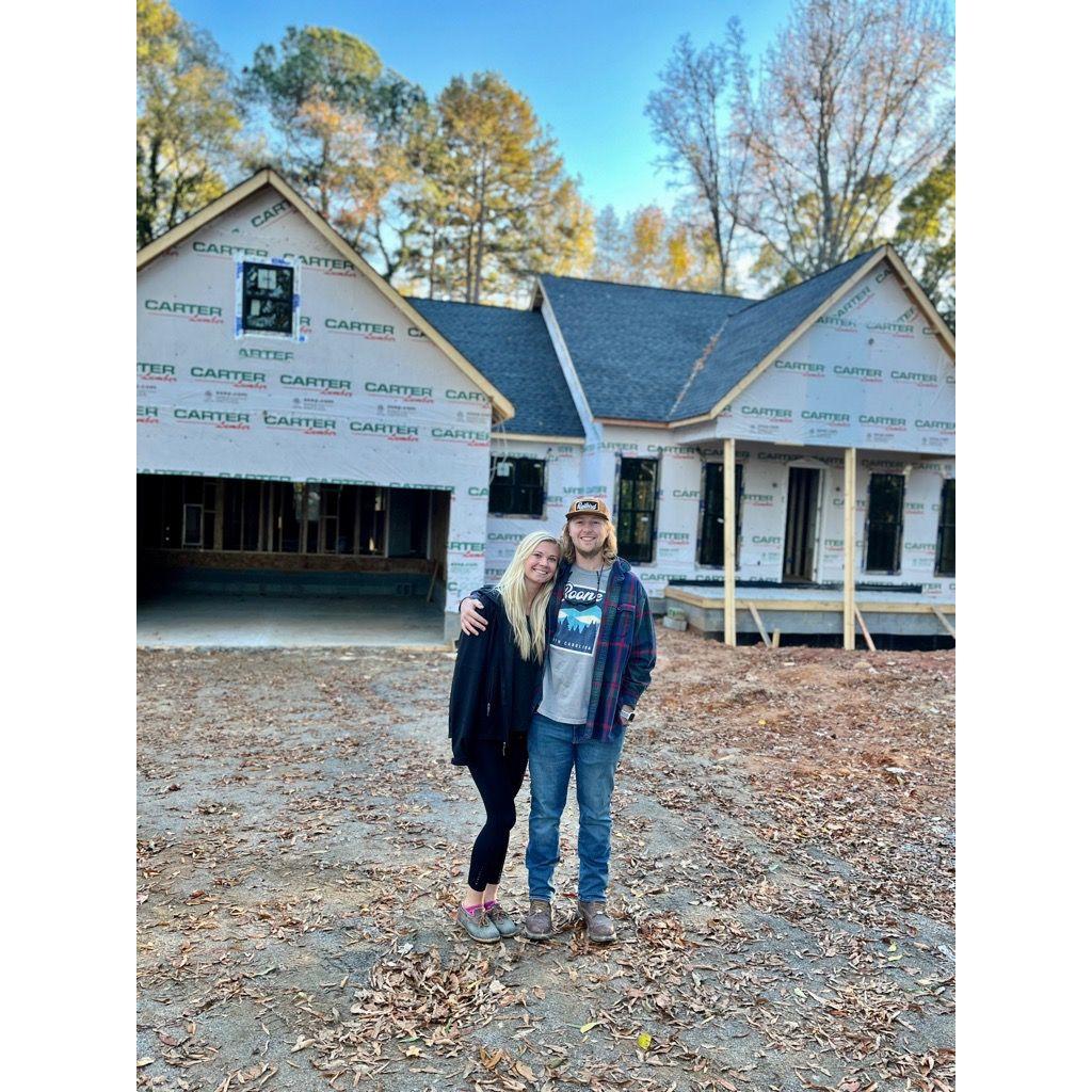 In front of our first home :)
