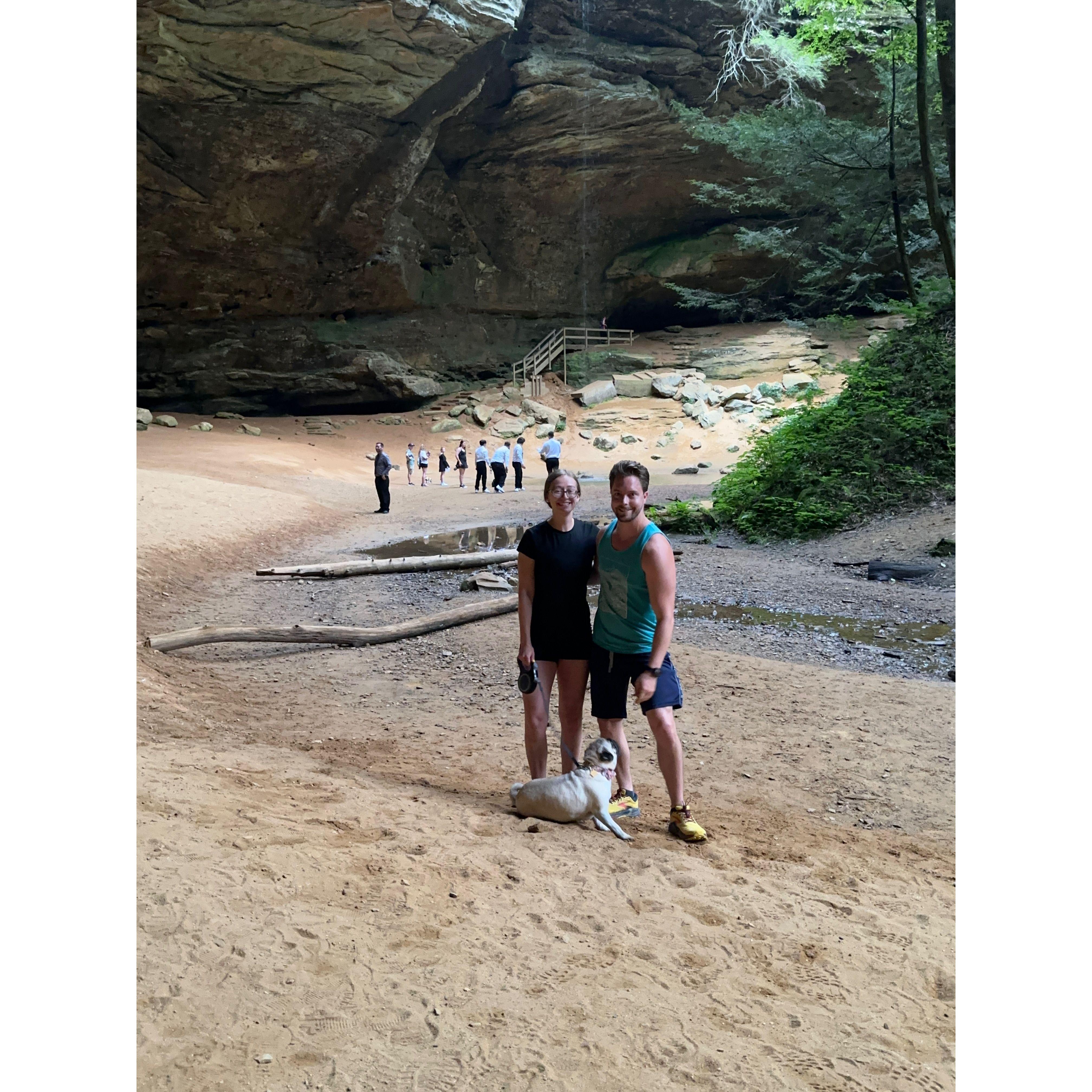 Hocking Hills 2025. We learned we have to take Josie once a year, she quite literally had the time of her life!