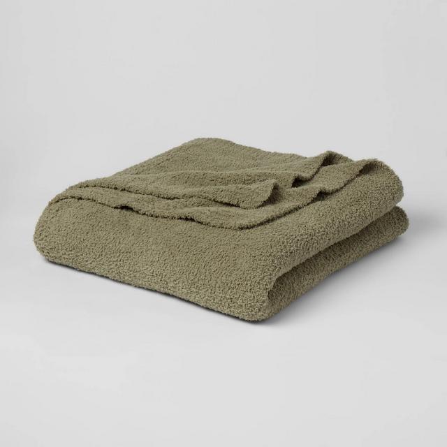 King Cozy Chenille Bed Blanket Restful Green - Threshold™