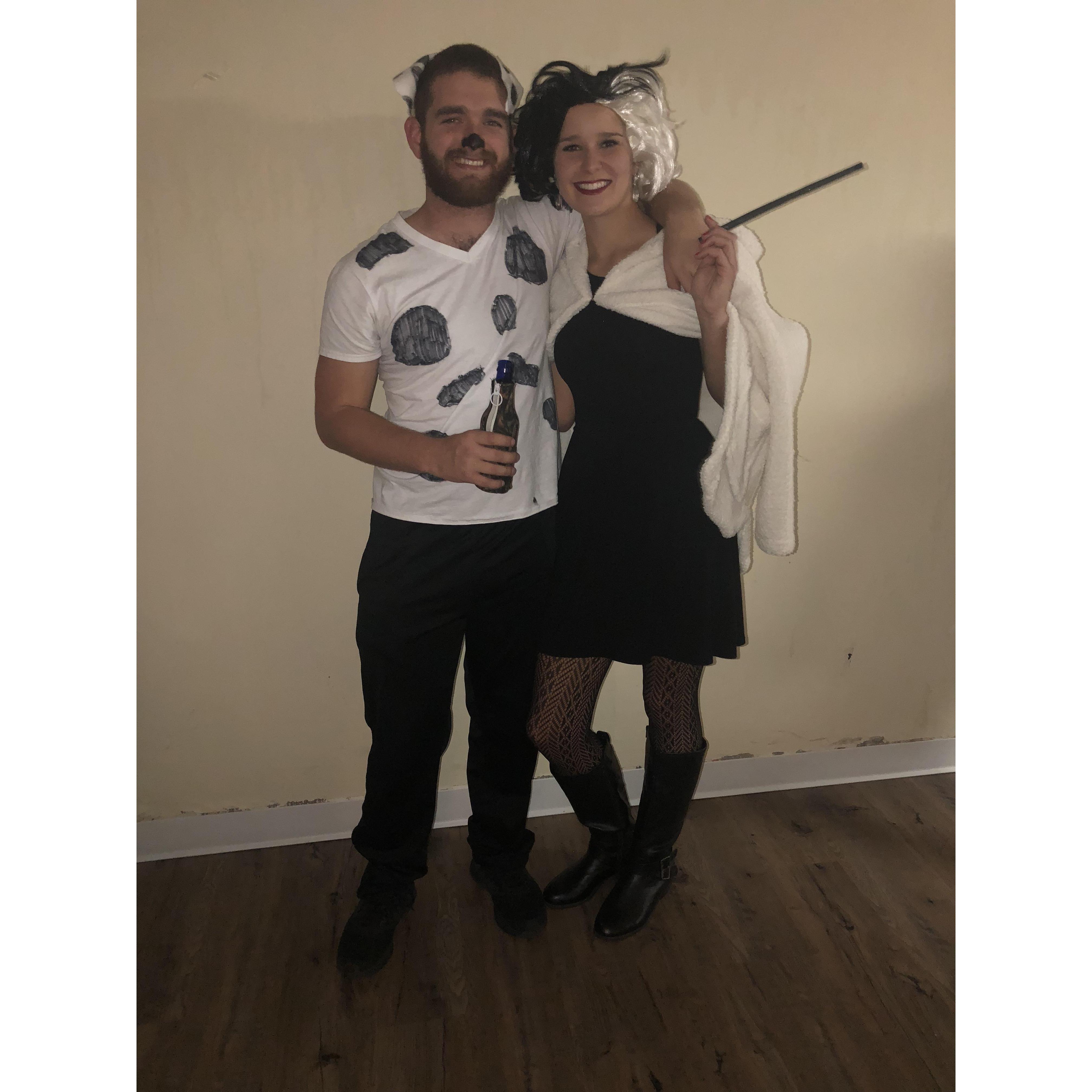 Caleb putting up with Elyse's crazy costume ideas
