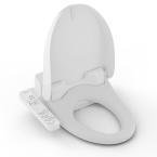 A100 WASHELT Electric Bidet Seat for Elongated Toilet in Cotton White