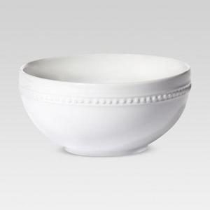 Porcelain Beaded Rim Cereal Bowl 20oz White - Threshold™